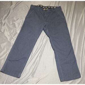 CAT Caterpillar Men’s Canvas Work Pants ~36x28 Navy Blue Heavy Duty Workwear